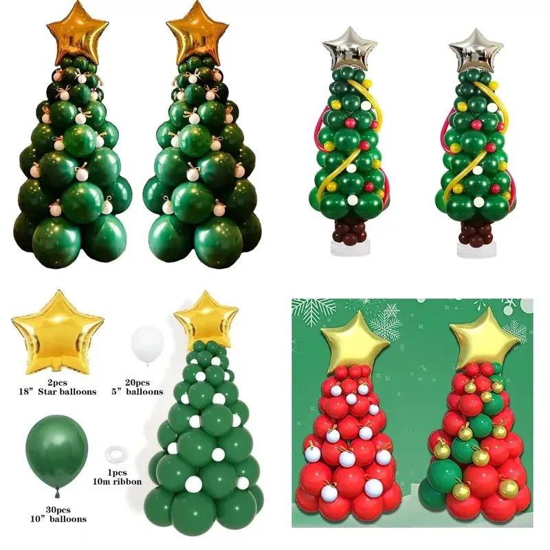 Inflatable Christmas Tree Balloon Set Outdoor Indoor Decoration Ornaments Event Supplies