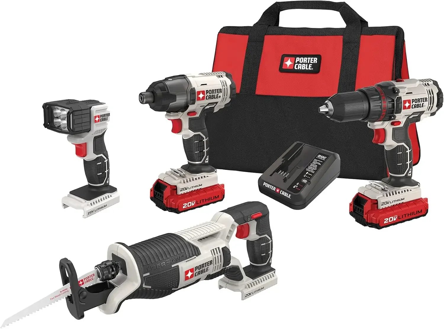 -20V MAX* Cordless Drill Combo Kit, 4-Tool (PCCK615L4)