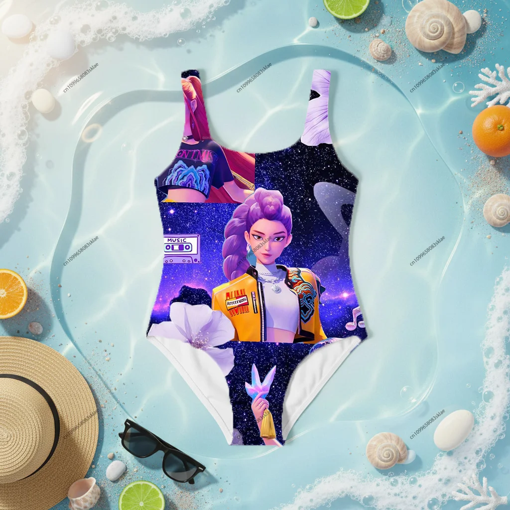 

K-POP Pattern Women's Swimsuit Sexy Bikini Set Trendy Bathing Suit Fashion Swimwear for Girls Lady Beachwear Summer Outfit