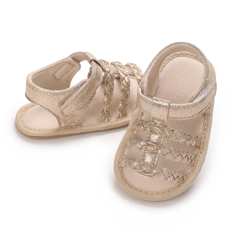Neue 0-18M Baby Einfarbige Lässige und Bequeme Babysandalen für Mädchen, Atmungsaktive und Leichte Sommer-Sandalen mit Offener Zehenpartie – Detail 8