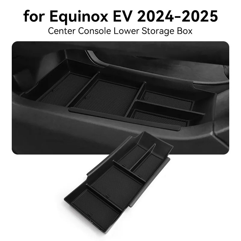 For 24-25 Chevy Equinox EV Lower Console Storage Box Auto Interior Mod