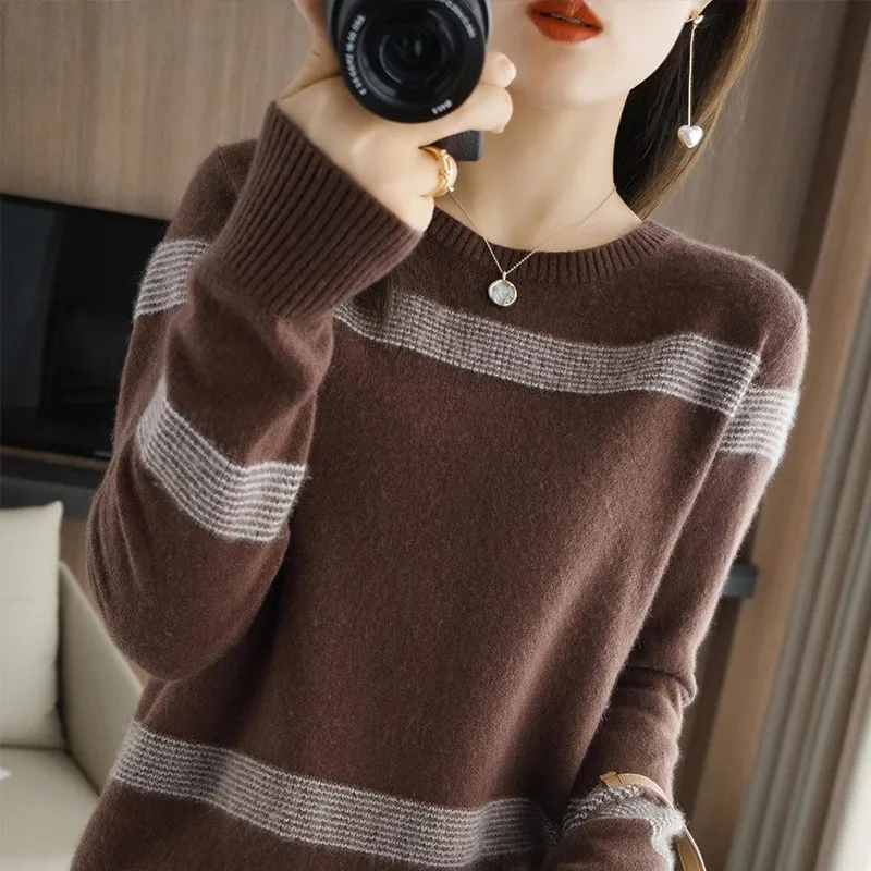 

Женский свободный вязаный свитер средней длины с высоким воротником, модная внутренняя одежда, топ Boting irt на осень-зиму