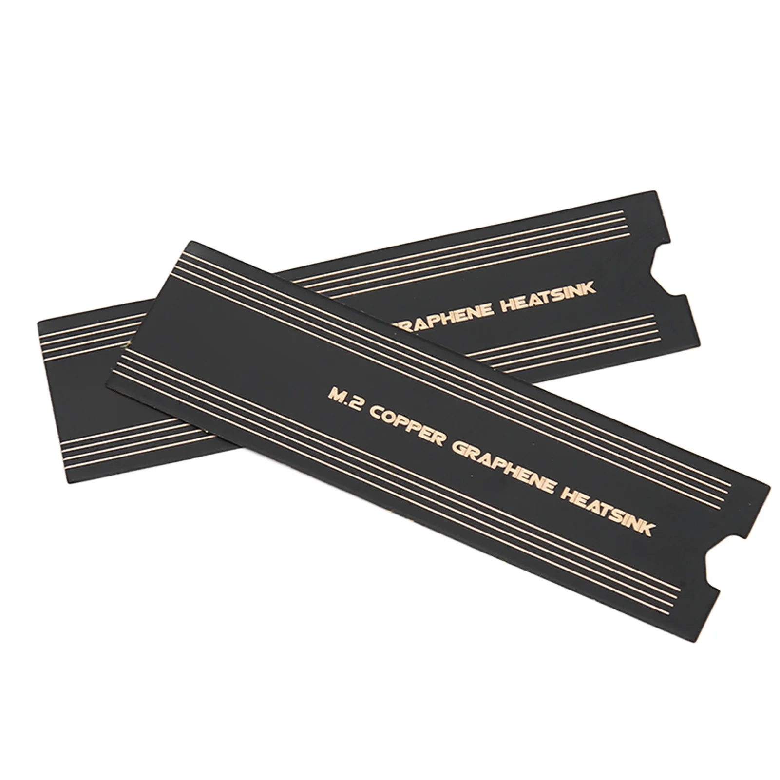 2Pcs M.2 SSD Graphene Heatsink Precise Thermal Conductivity Rapid Cooling NVMe Copper Graphene Heatsink (Not Inclube Hard Disk)