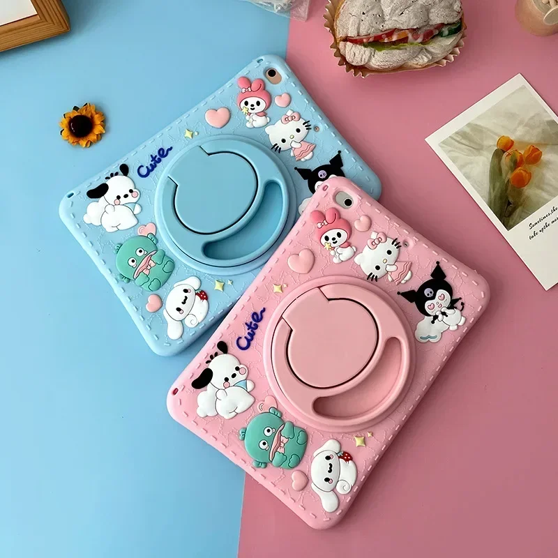 Kuromi Melody Silicone IPad 9.7 10.2 inch 6th 7th 8th 9th Anime for Apple IPad Air 1 2 3 Mini 1 2 3 4 5 6 Pro Protective Cover