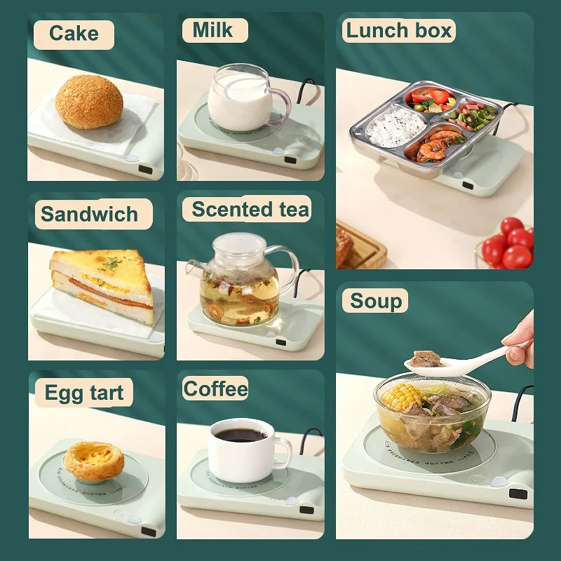 36W Multifunction Heating Coaster 3 Speed Temperature-Adjust Milk Heater Office Coffee Thermos Coaster Auto Power Off 110V/220V