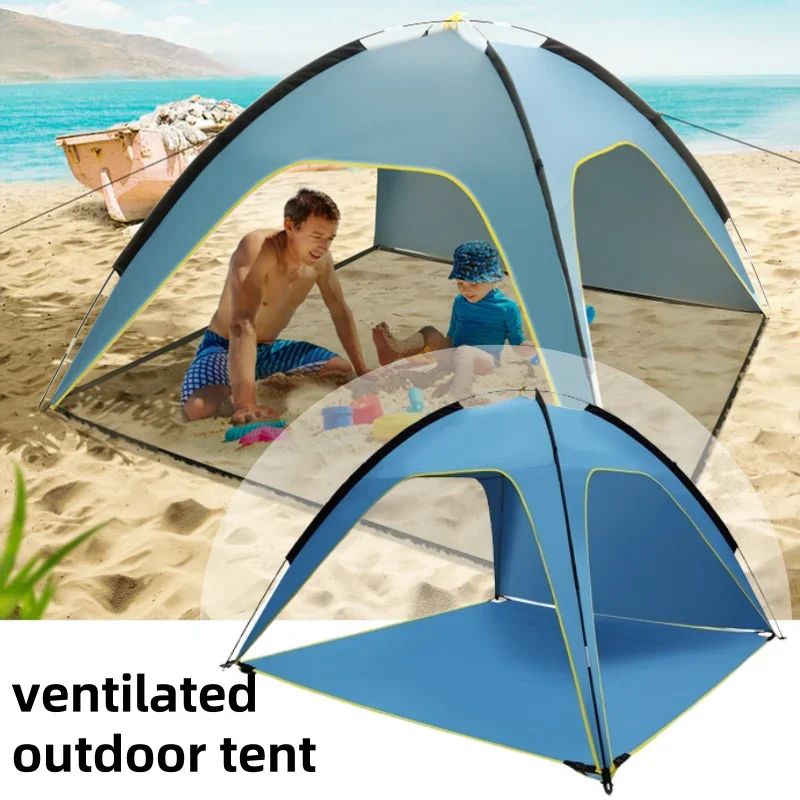 Lightweight Beach Tent,Sun Shade,Canopy UV Sun Shelter,Three Open Sides Camping Fishing Tent for Park Camping Beach.