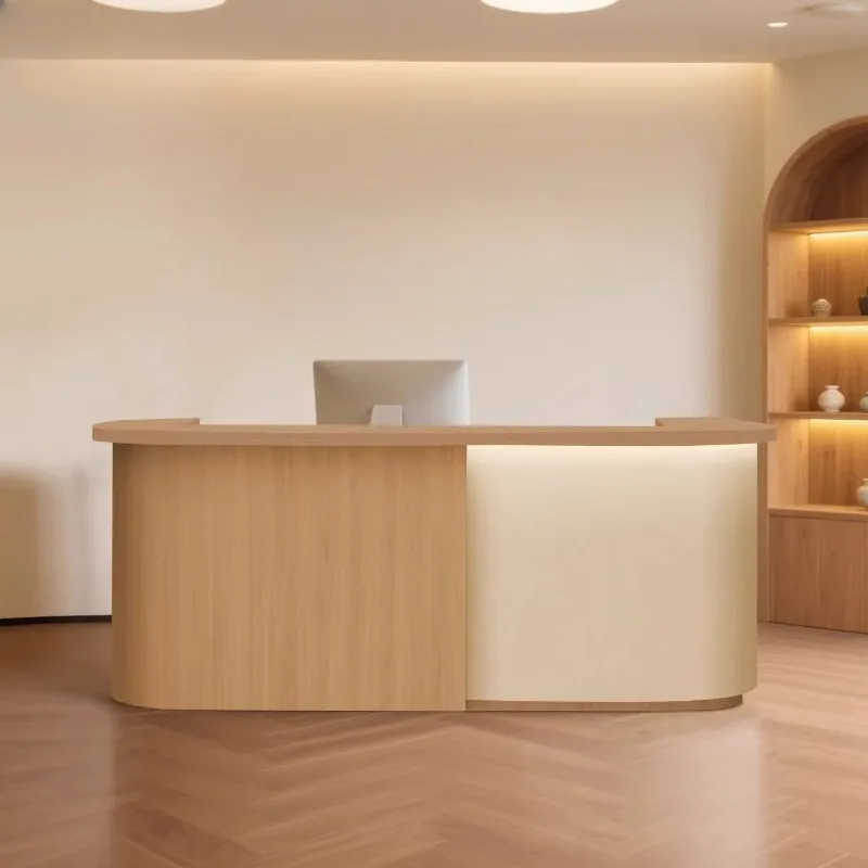 European Minimalist Reception Desks Aesthetic Design Luxury Unique Reception Desks Simple Company Mostrador Commercial Furniture