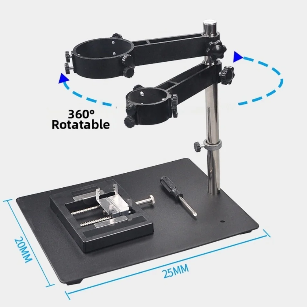 Heat Tool Clamp Foldable Stand 360 Rotation Holder For Phone Repair Stainless Steel Base Adjustable Hot Air Bracket