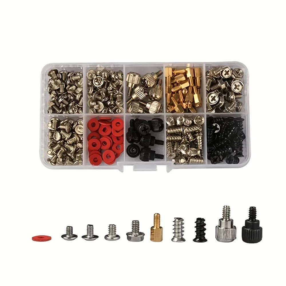 228pcs/300pcs/360pcs assembly desktop personal computer hard drive DIY host chassis screws nuts sealing gasket box