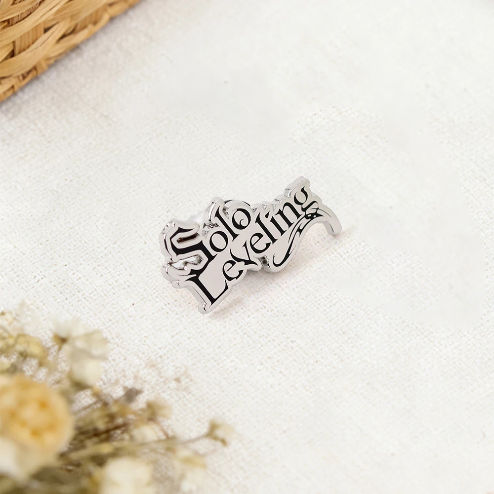 Solo Leveling Logo Emaille-Anstecknadel Sung Jin-Woo Anime-Brosche Metallabzeichen Ore Dake Level Up Na Ken Schmuck Fansammlung Geschenk – Detail 7