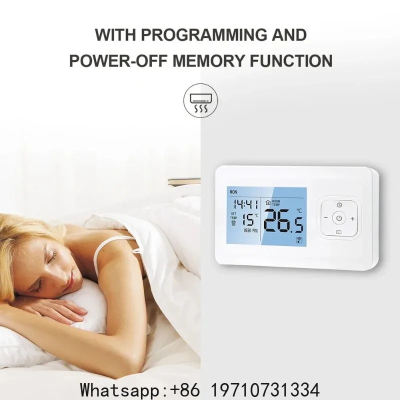 WiFi Smart Thermostat Wireless Programmable Thermostat with RF Receiver APP Voice Control Work with Alexa Google Assistant