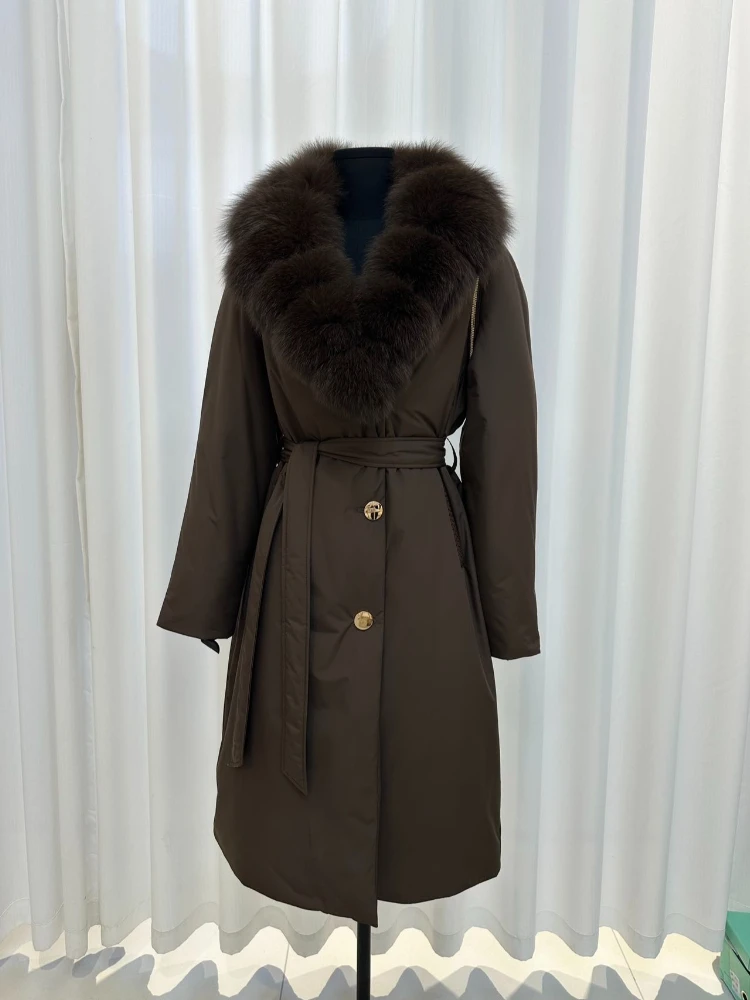 Long Fur Oversized Coat Cold Weather Women's Fox Fur Luxury Coat Warm Soft Outerwear for Casual Street Style and Winter Travel