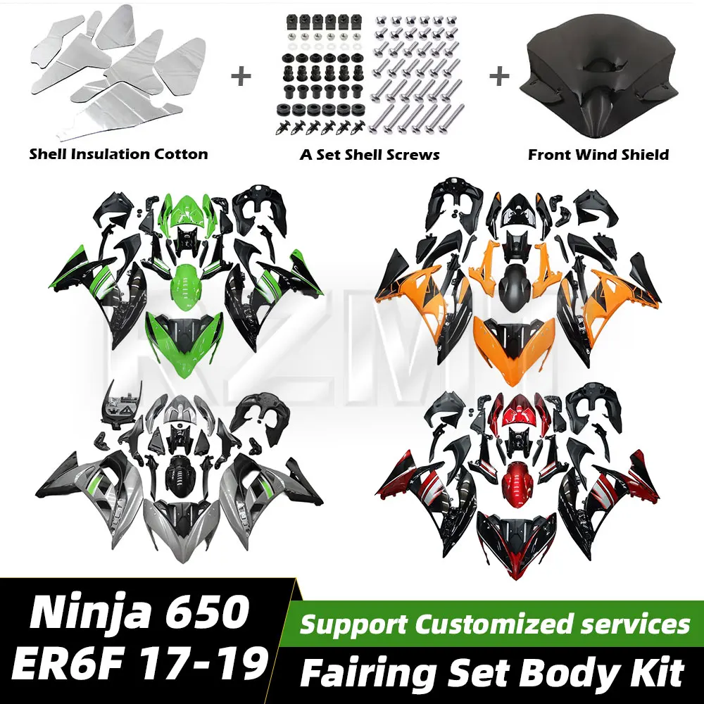 

Motorcycle Fairings Set For Kawasaki Ninja 650R ER6F 2017-2019 Body Kit Bodywork Set Shell Injection Ninja 650R ER6F 17-19