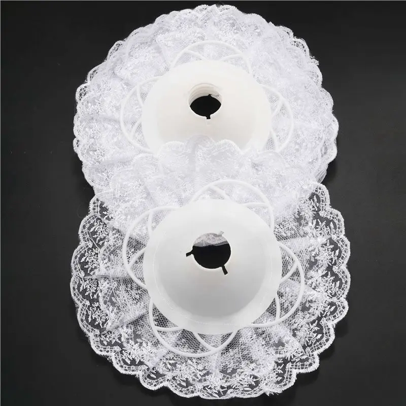 ABLK 24 Piezas de Collares  Encaje para Ramos, Soporte  Encaje DIY para Ramos, Decoración  Encaje Blanco para Ramos
