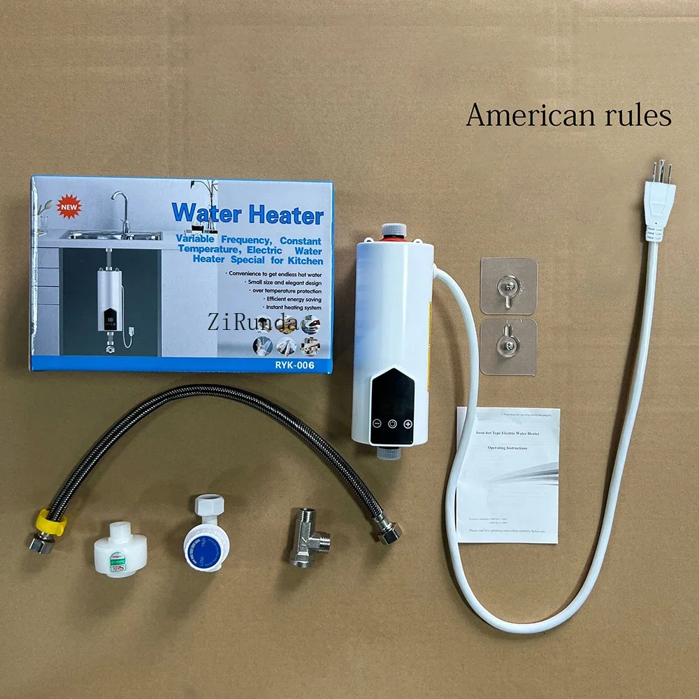 220V 110V Scaldabagno Elettrico Istantaneo Senza Serbatoio 3500/5500W Bagno di Casa Doccia Riscaldamento Veloce Acqua Calda Display Digitale LCD