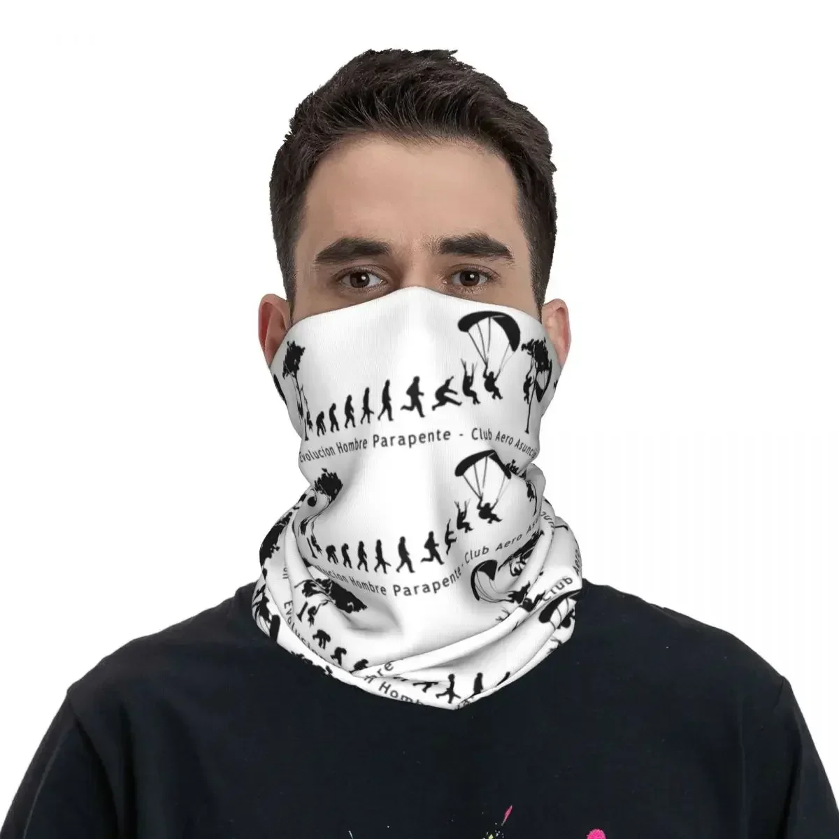 Paragliding Evolution Bandana Neck Cover Printed Paraglider Funny Mask Scarf Multifunctional Balaclava Cycling Adult Washable