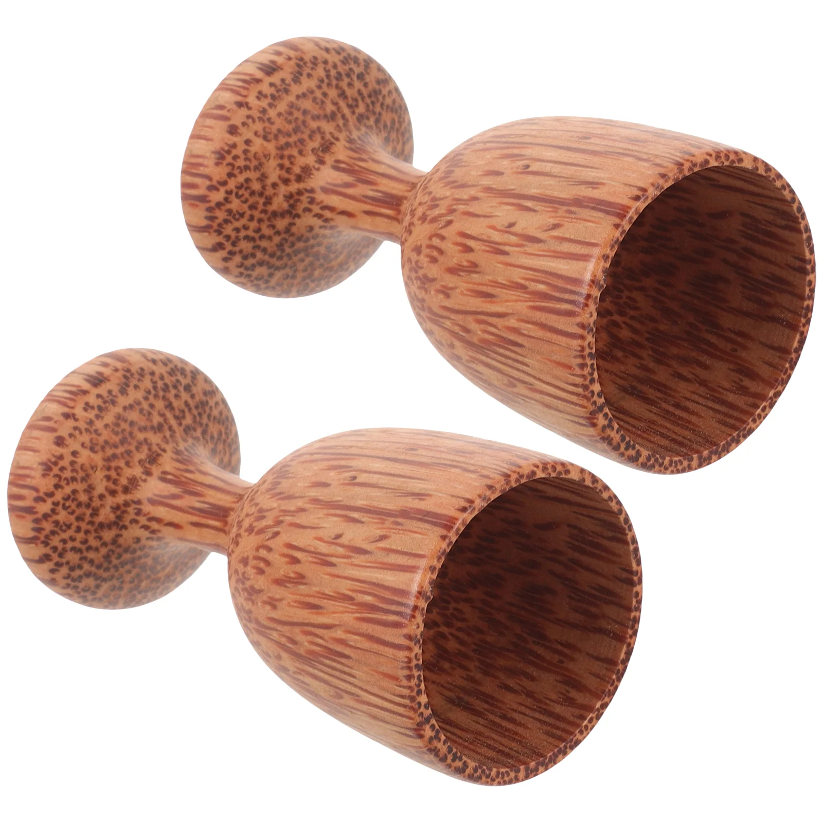 

2 Pcs Cocktail Coconut Wood Glass Glasses Home Drinking Goblet Party Cups Water Goblets