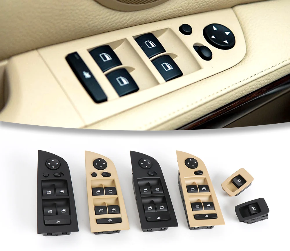 Elektrischer Fensterheberschalter für die vordere Fahrer- und Beifahrerseite für BMW 3er E90 2005-2012 Auto-Innenausstattung. – Detail 5