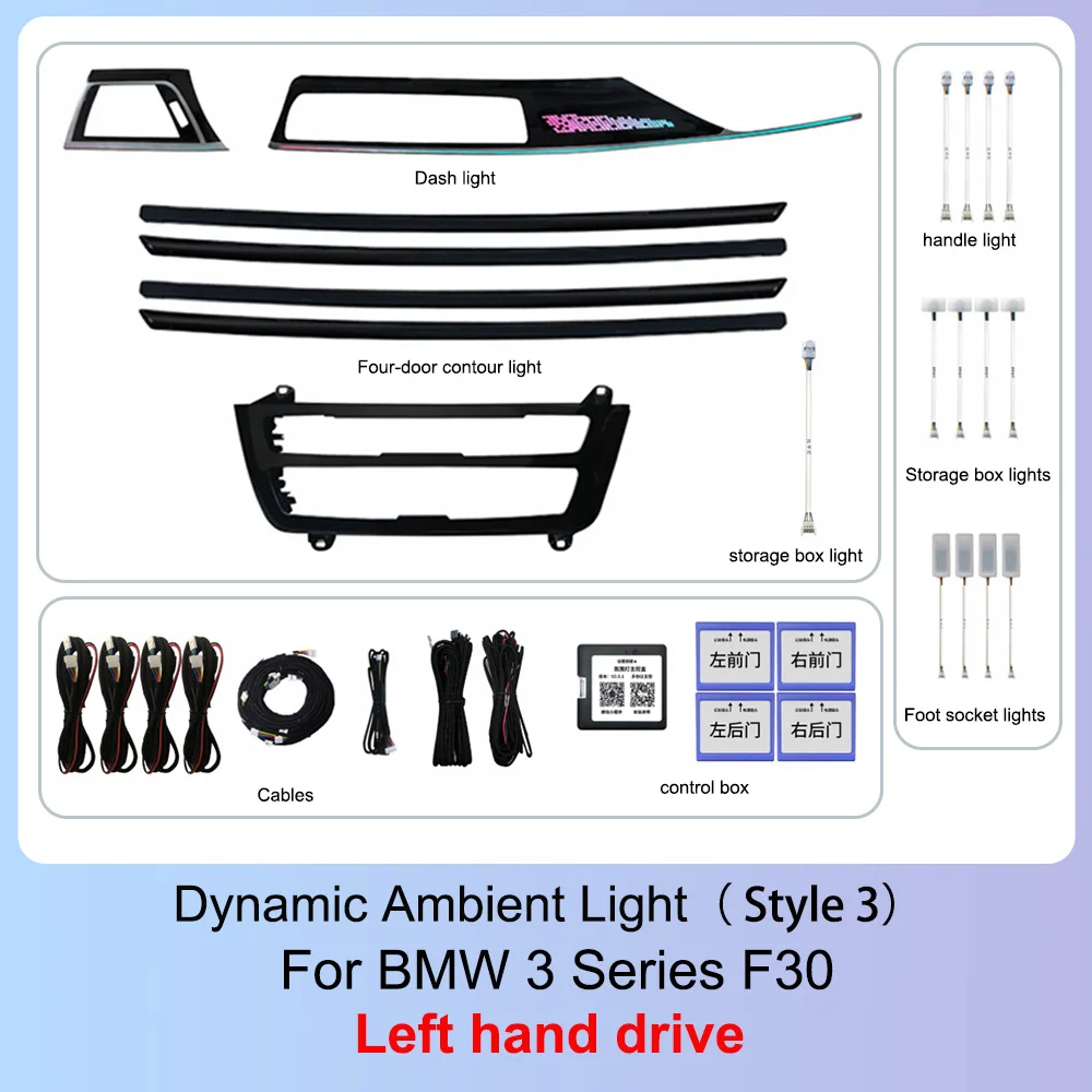 Dynamische Actieve Omgevingsverlichting Voor BMW 3 Serie F30 4-serie F32 F33 F36 LED Licht Upgrade Accessoires Sfeerverlichting