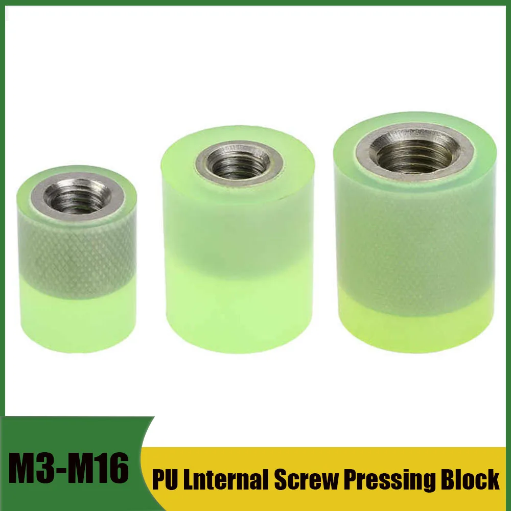 Economical PU Rubber Compression Block With Dia10-32mm And 304 Stainless Steel Internal Thread Shock-Absorbing Compression Block