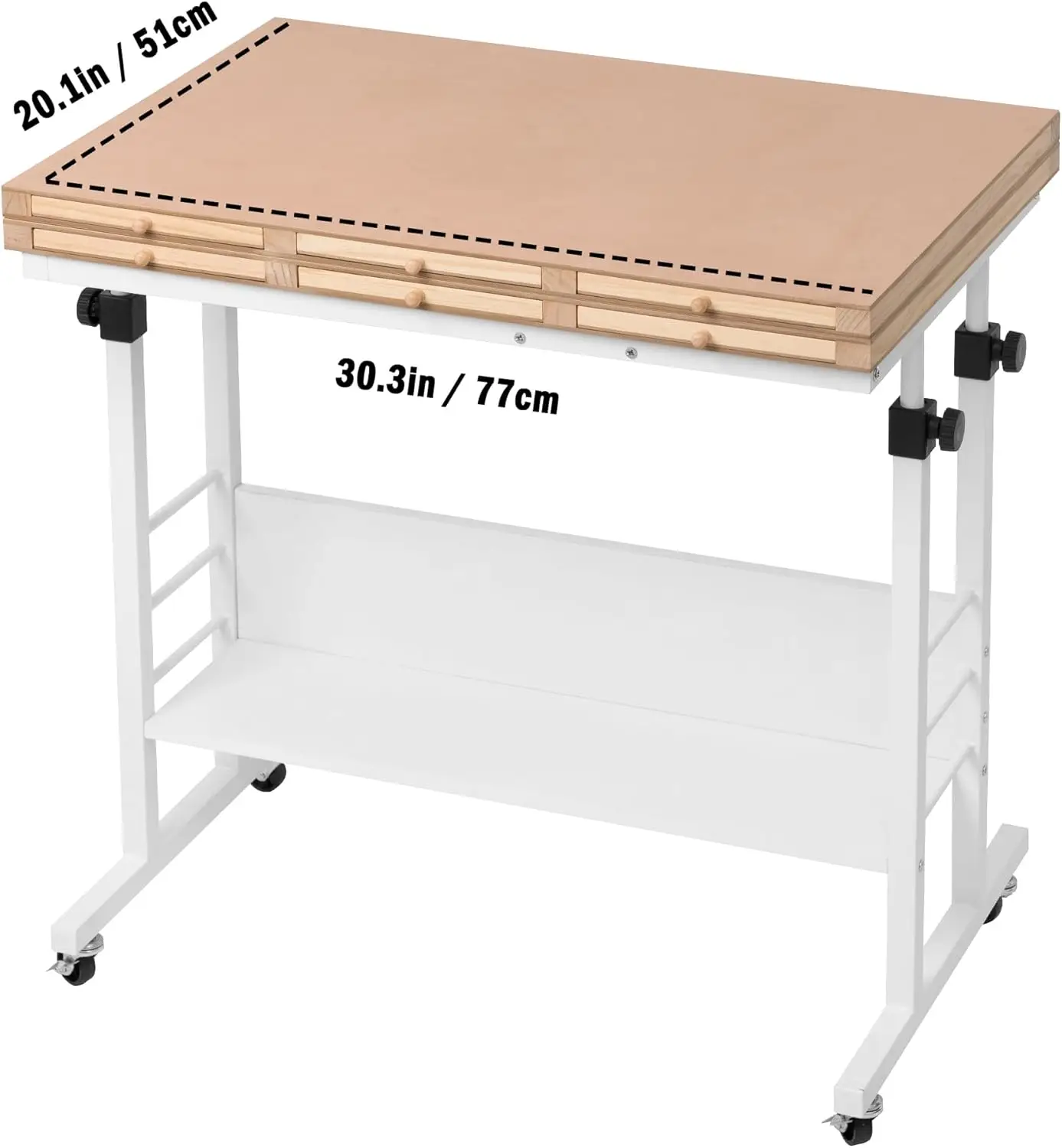 Quebra-cabeça dobrável com ajuste de altura, Quebra-cabeça, 2 Felt Cover e 8 Bandejas e Gavetas, 2000 PCs