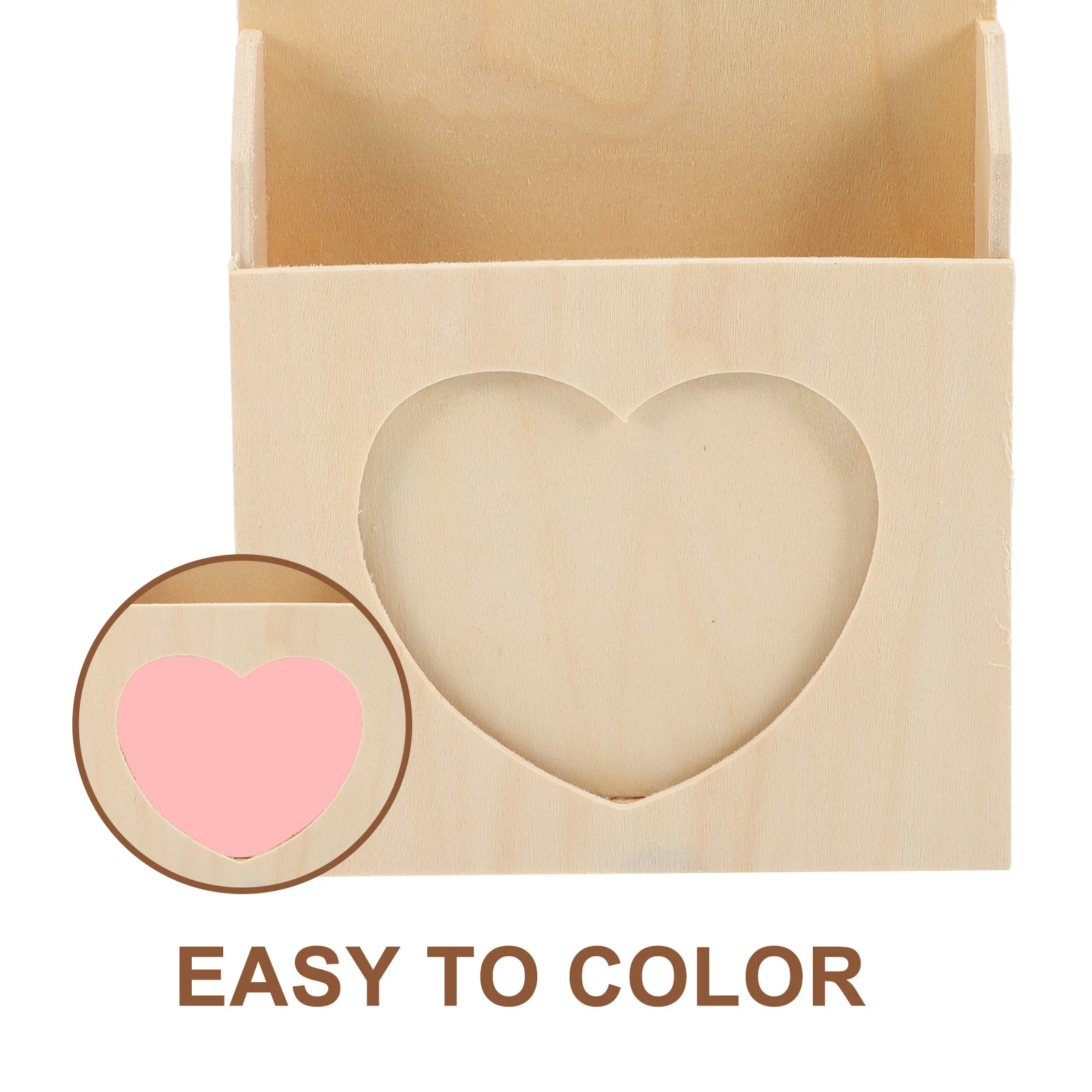 2 قطعة صندوق تخزين مغلف خشبي فارغ لتقوم بها بنفسك منظم الحرف اليدوية حامل تعليمي لتلوين مجوهرات الصور القلم #4