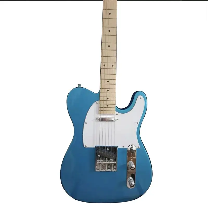 

Custom Shape 6 Strings Handmade High Qulaity Guitar Mentalic Blue TL Guitar Maple Neck