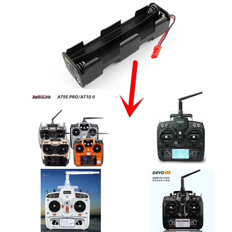 Radiolink 8xAA 12V Batterij Case Box Voor AT9 AT9S AT10 AT10 Iii Walkera DEVO7 DEVO10 Rc Radio Control Zender tool Onderdelen