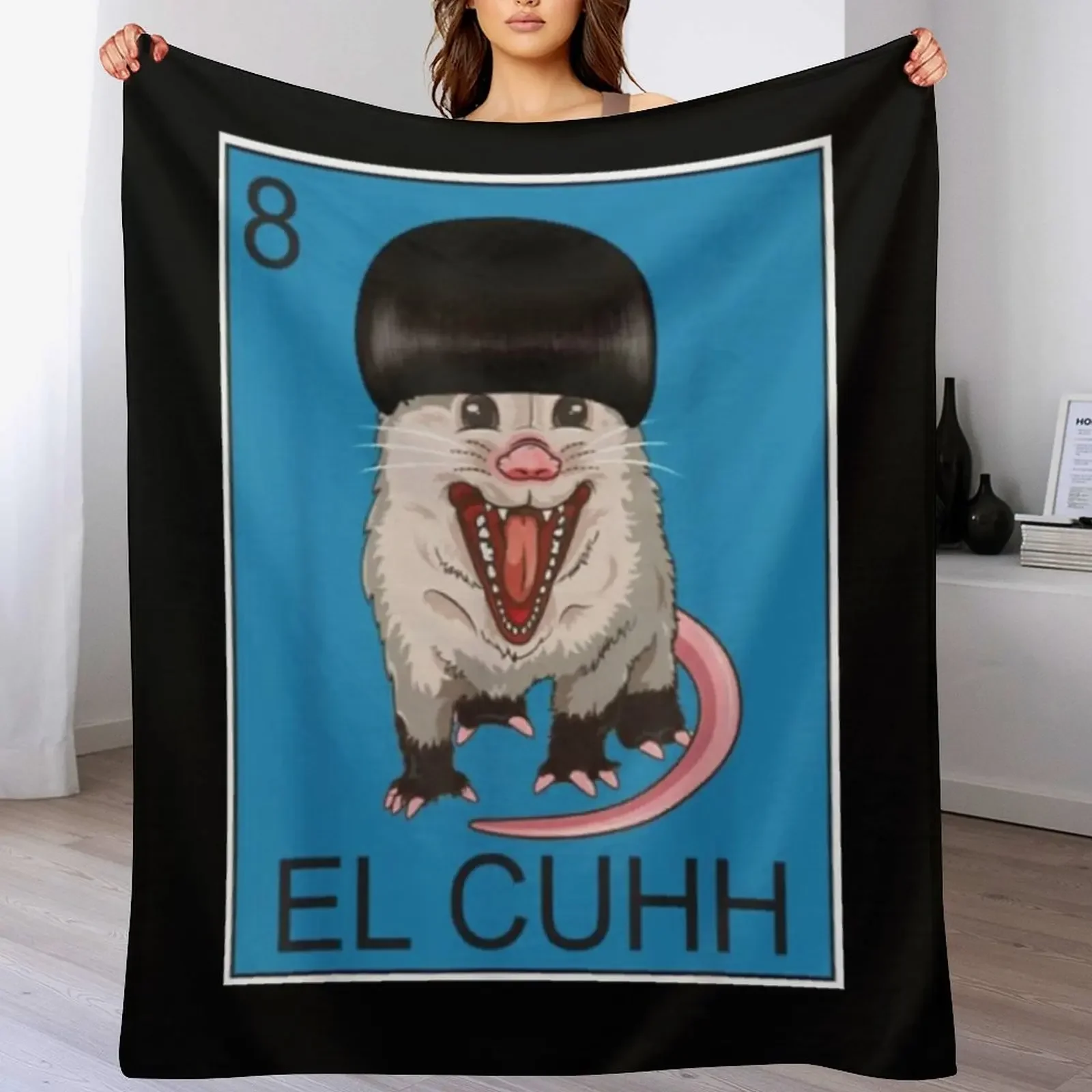 

Opossum El Cuhh Takuache Cuh Throw Blanket Stuffeds Warm Plaid Luxury Designer Blankets