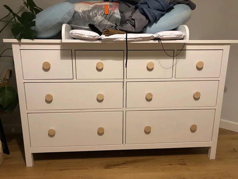 البلوط مقبض دائري ضياء 30/35/40/50 مللي متر خزانة خشبية طبيعية لخزانة ملابس بأدراج المقابض لخزانة درج مقبض الأثاث الأجهزة #6