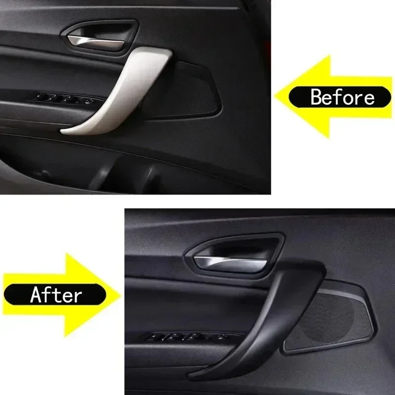 ماتي الأسود سيارة الداخلية مقبض الباب لوحة سحب غطاء لسيارات BMW 1 سلسلة F20 F21 F22 2012-2018 2 سلسلة F22 F23 2014-2019 أجزاء