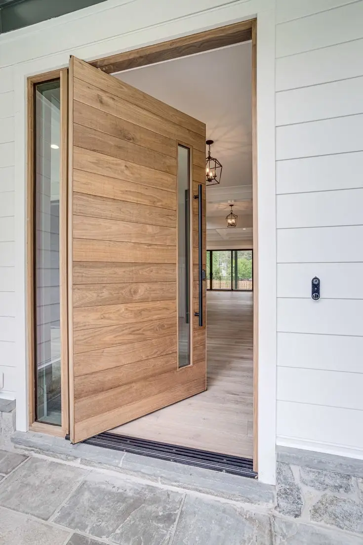 Custom Exterior Residential Aluminum Security Revolving Doors Hurricane Impact Proof Front Entry Door with Smart Lock Pivot Door