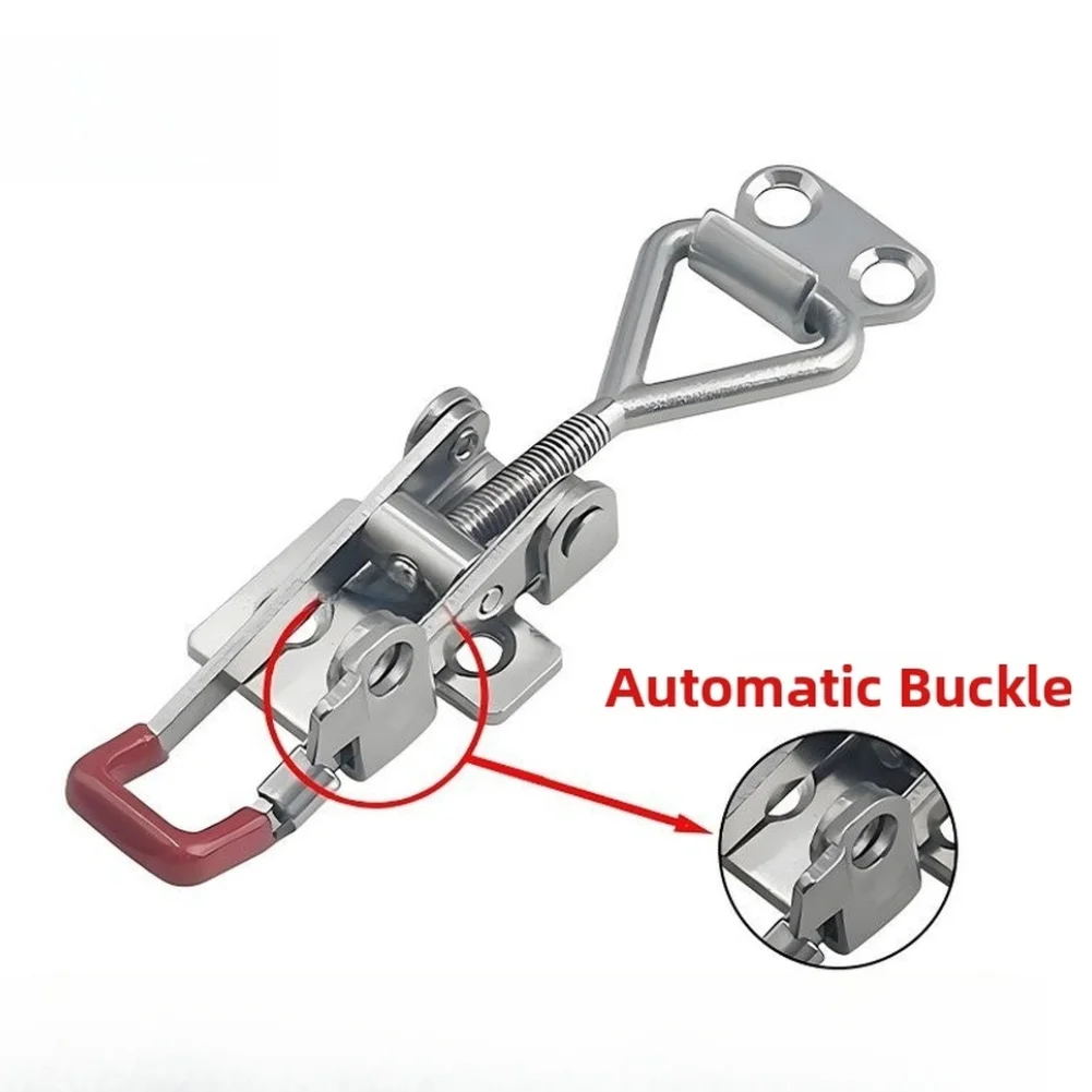 

4pcs Adjustable Fast Release Latch Hook Clamp For Cabinet Door Equipment Secure Fastener Red 304 Stainless Steel