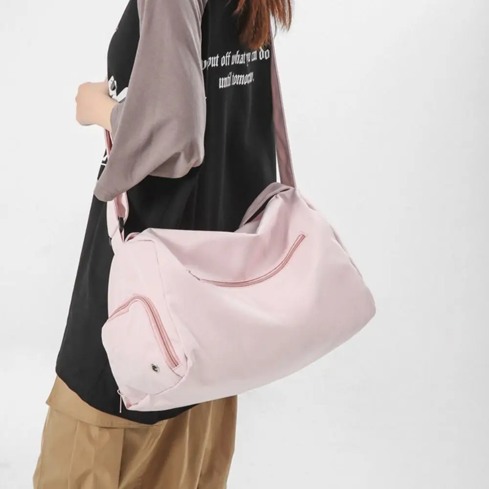 Portable Large Capacity Travel Duffle Bag Waterproof Business Trip Travel Luggage Bag Handheld Sports Messenger Bag Female