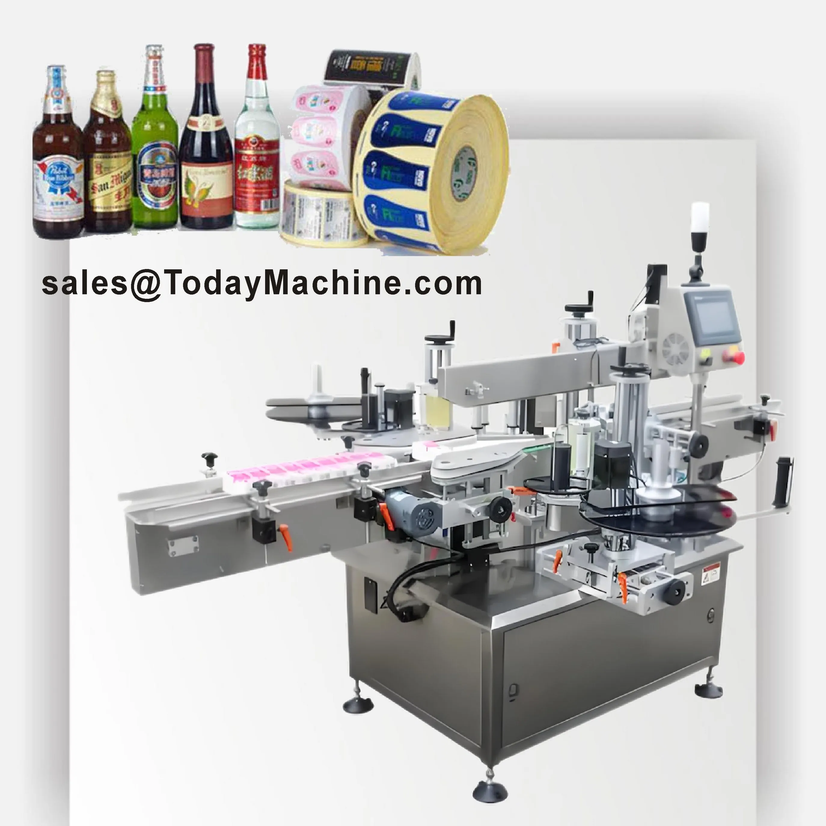 Oil Cosmetics Small Glass Bottle Labeling Applicator Machinery Round Sticker