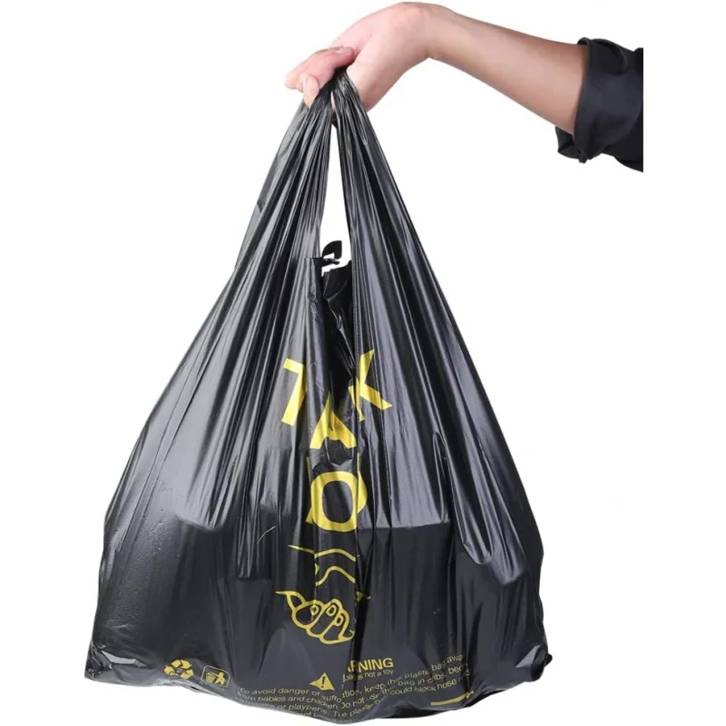 Customized product、Thank You Plastic Bag T Shirt Bags for Small Business Take Out Retail Store Shopping with Handle Merchandise