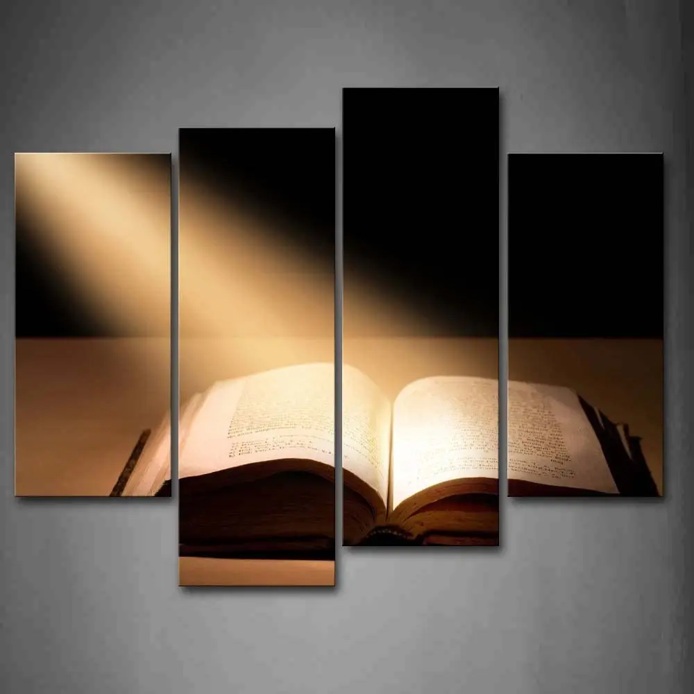 4 Pieces The Holy Bible Christian Religion Jesus Wall Art Canvas Poster Pictures Paintings  for Living Room Home Decor