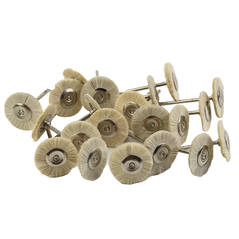 

Brush Polishing Brushes 30Pcs 2.35mm Tooth Polishing Wheel Goat Hair For Wood 2.5*4 Cm Accessories Replacement