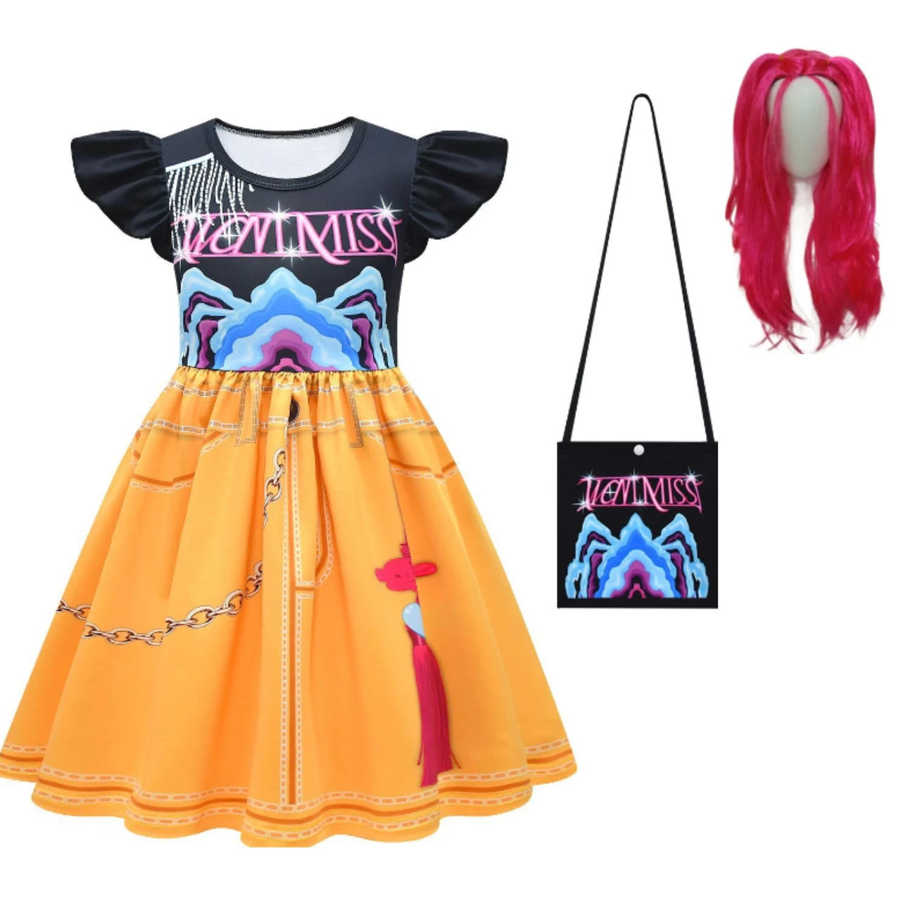 

KPop Movies Demon Hunters Same Style Dress for Girls Mira Clothes Disguised Children's HalloweenChild Birthday Present Costume