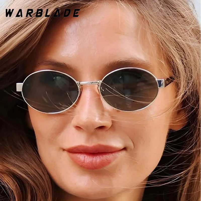 

Luxury Designer Retro Small Oval Women Men Sunglasses Hip Hop Punk Designer Shades Drive Party Summer Traveling Eyewear UV400