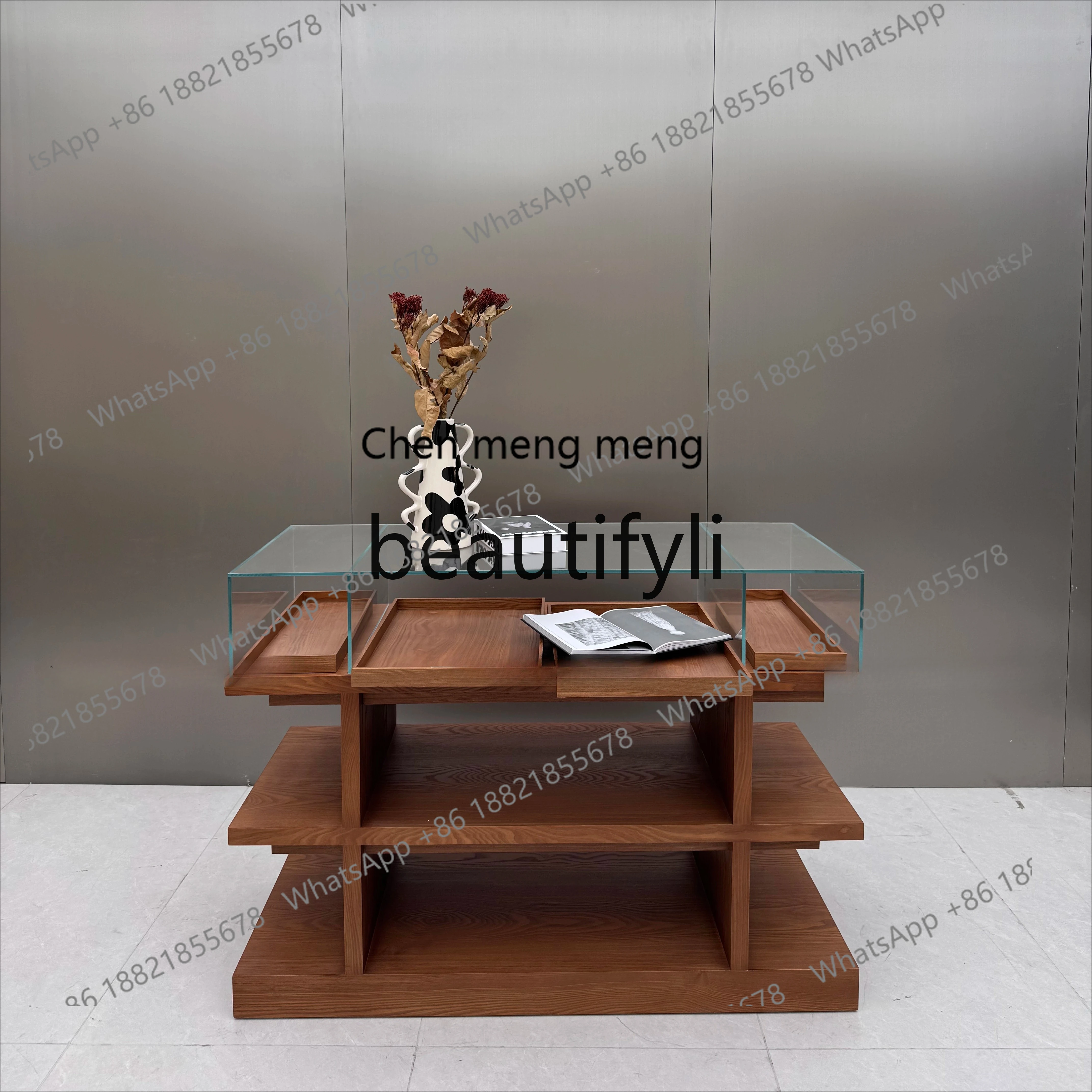 

X Clothing Store Center Island Cabinet Display Stand Ornament Display Cabinet Bar Counter Rotating Display Cabinet