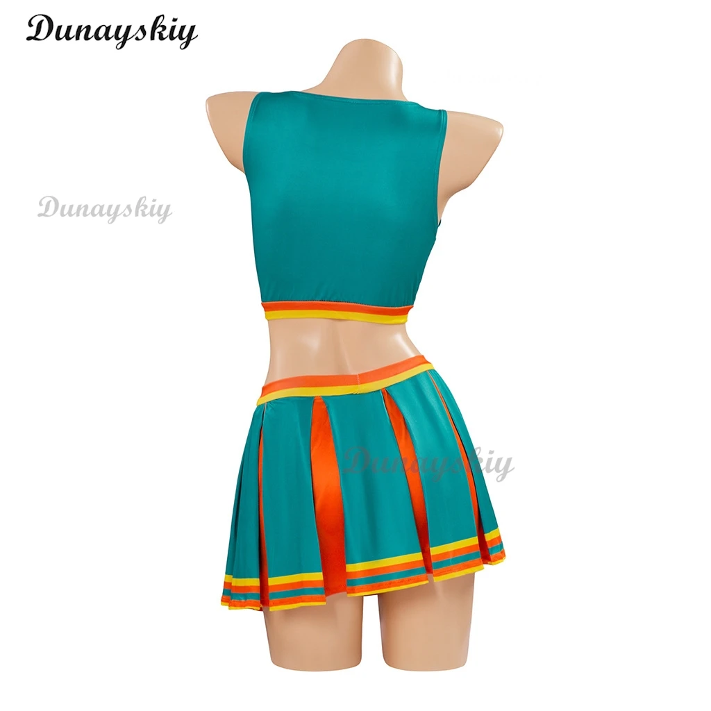 Halloween Woman Sexy Bring It on Costume Clovers Green Cheerleader Outfit Costume Space Lola Football Baby Disguise for Adults