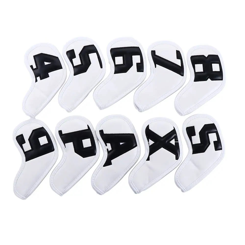 

6 Clors Dustproof Covers PU Leather Gradients High-end Golf Iron Covers Protective Cover Golf Club Head Covers Golf Wedge Cover