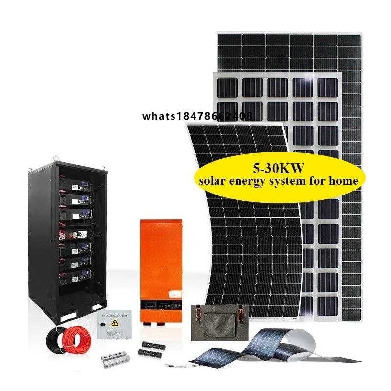 Complete Set Solar Energy System 1KW 5KW 10KW 15KW 20KW 30KW Hybrid Off-Grid Solar Power System for Home