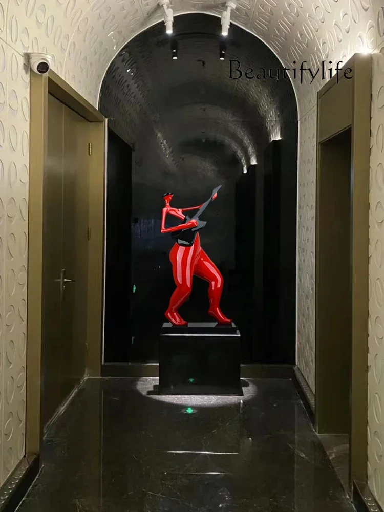 Hotel lobby creative figure sculpture abstract art ornament high-end floor home decoration