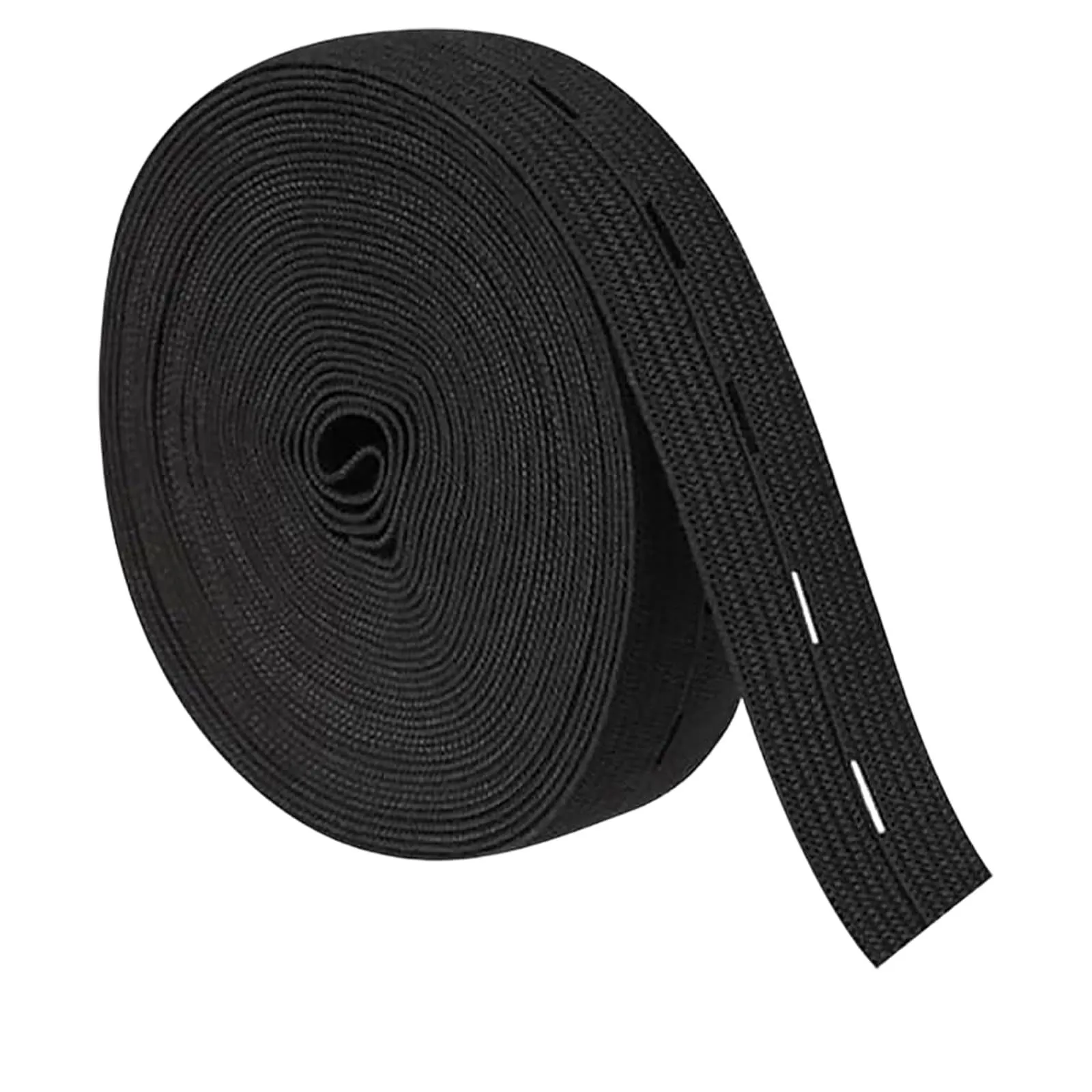 Elastic Bands 2cm with Hole Black Fiat Rubber Band Nylon Highest Waist Band Garment Trousers DIY Sewing Clothing Accessories