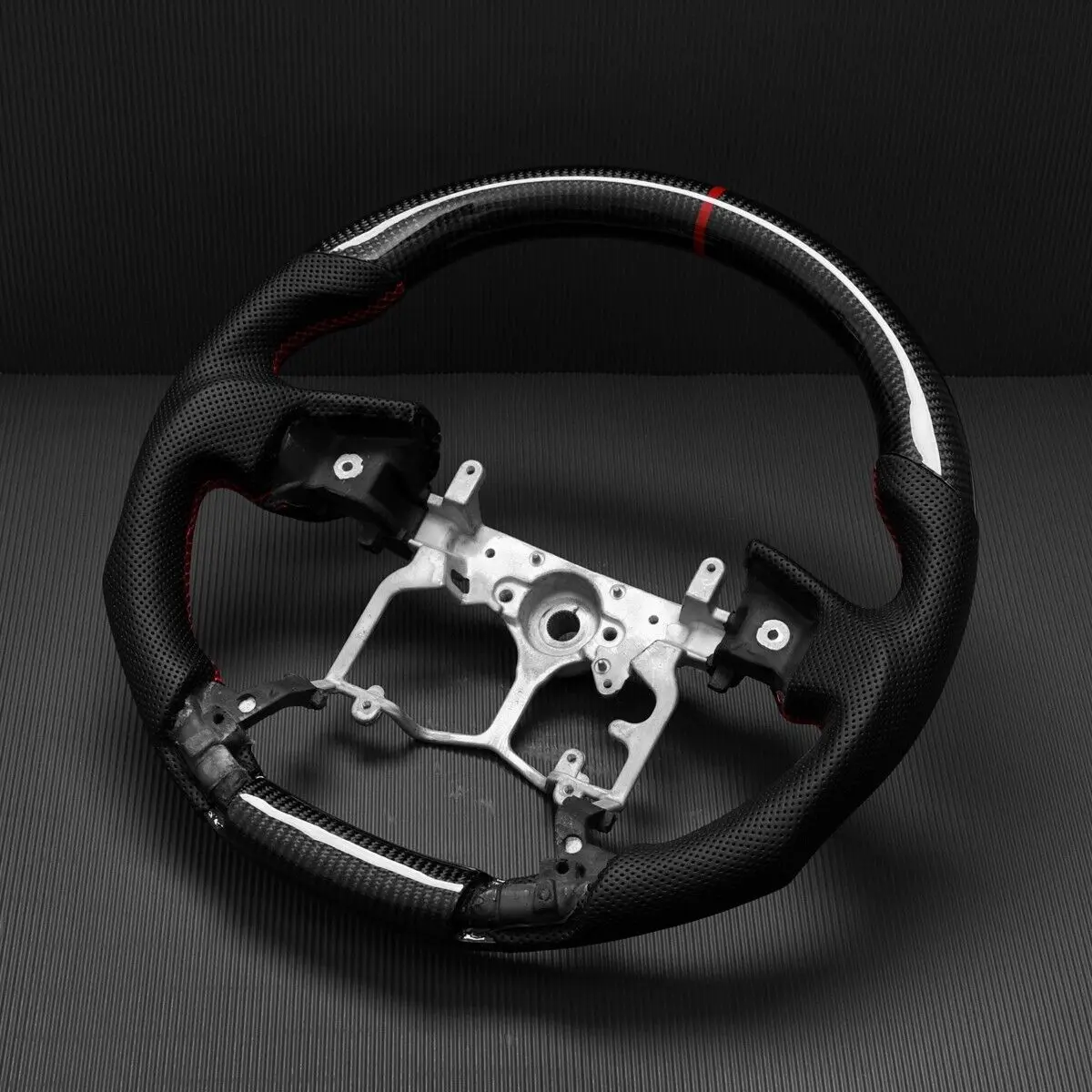 Real Carbon Fiber Sport Steering Wheel Compatible with Toyota Prado LC150 2011-2017 4Runner Tundra, Aftermarket Offroad Modified