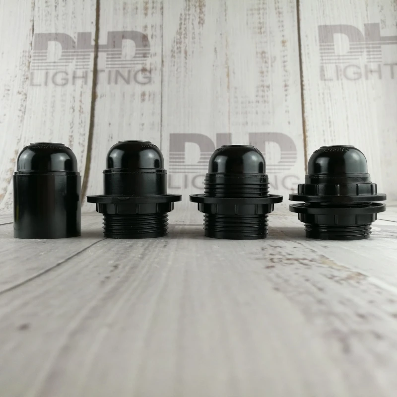 2 pieces E26/E27 bakelite sockets plastic CE/UL lamp holders 110V/220V 4 styles black plastic lighting bases