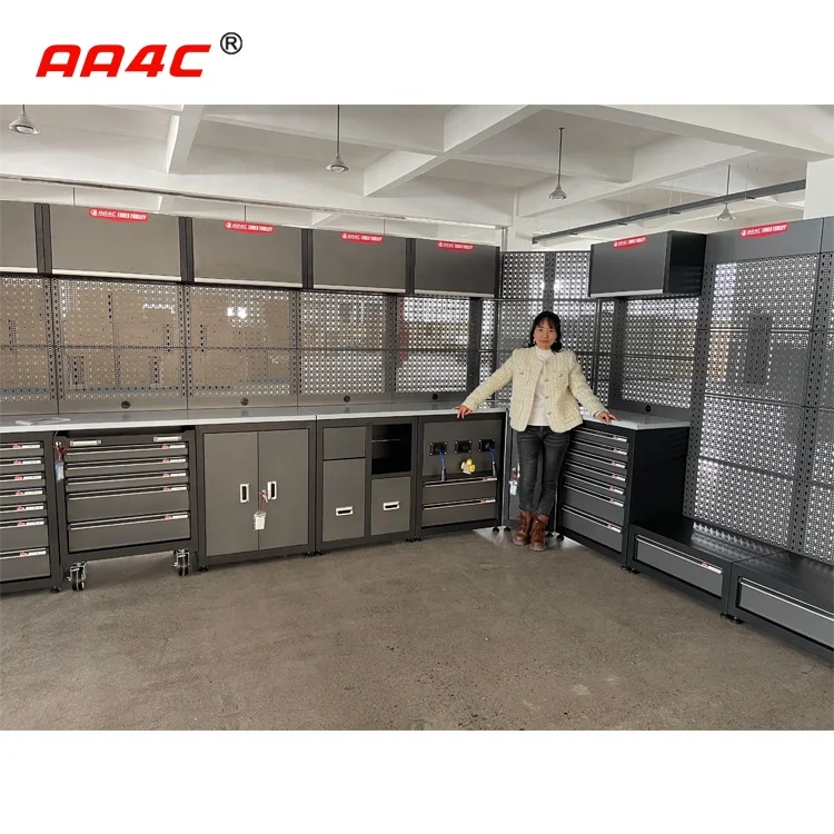 AA4C Auto Repair Tool Cabinet Worktable Work Bench Tools Trolley Vehicle Tools Storage G Type