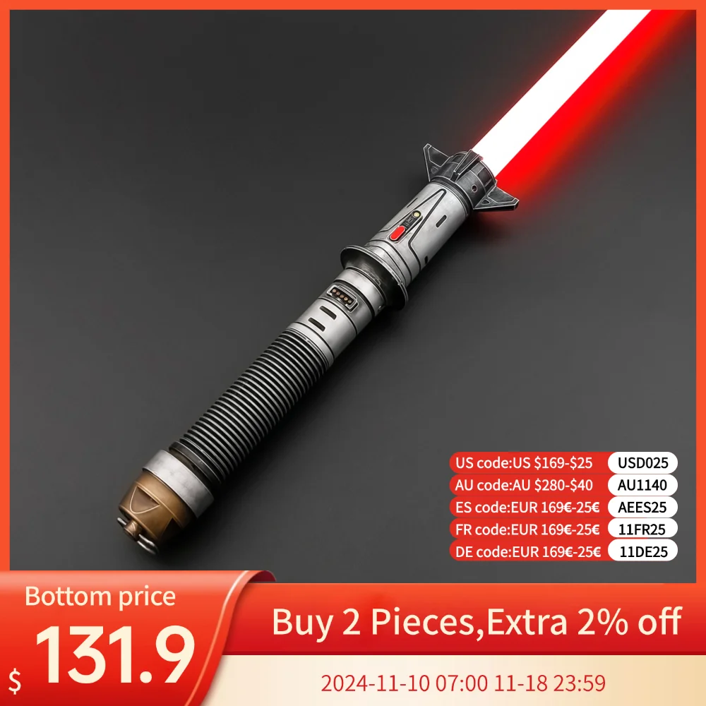 TXQ Baylan Lightsaber NEO PIXEL JEDI Smooth Swing Metal Force Heavy Dueling Light Blaster Gift Fonts Gift Luminous Toy Cosplay